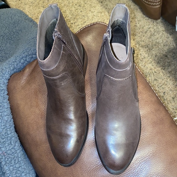 Leather crown vintage booties new brown size 8 - Picture 5 of 7